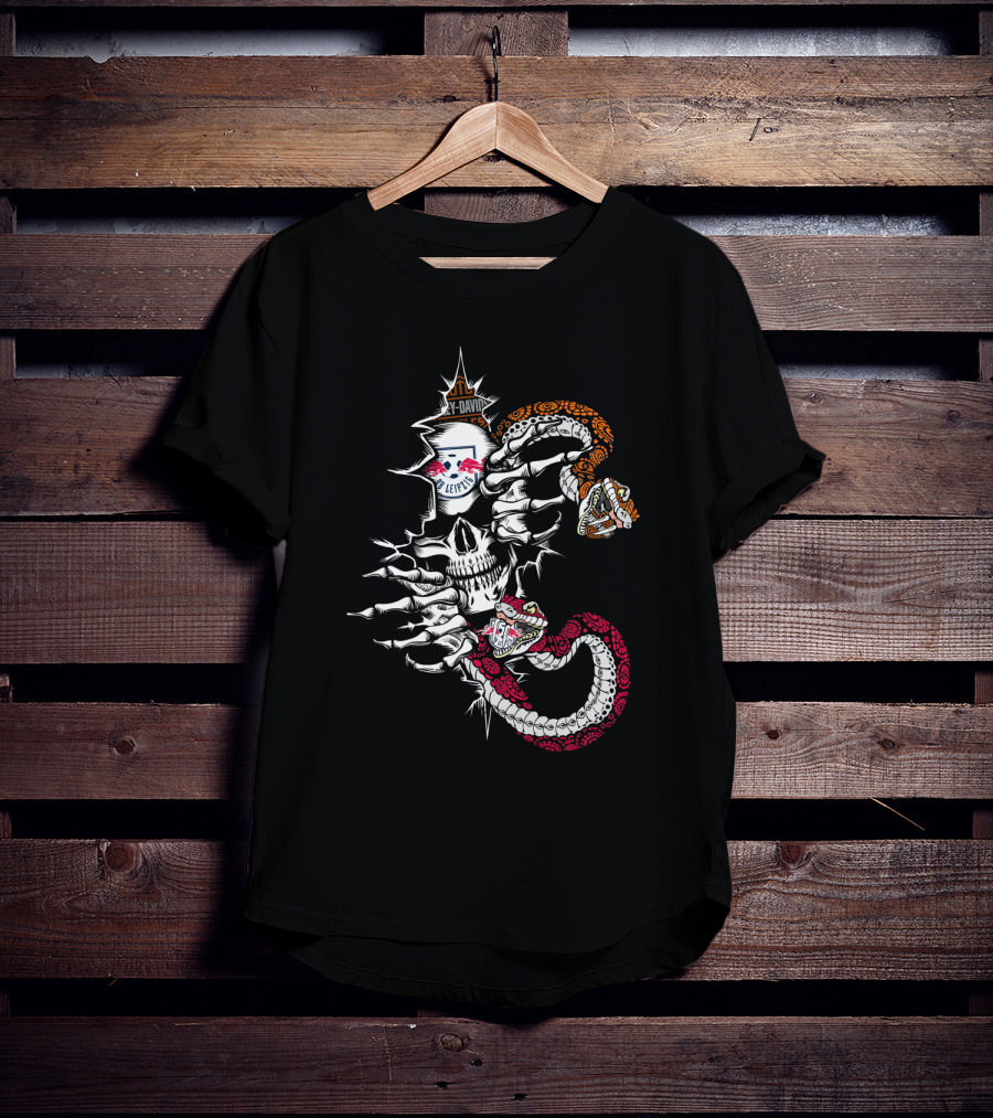 Rb Leipzig Skull Snake Harley Davidson Fusion T-Shirt