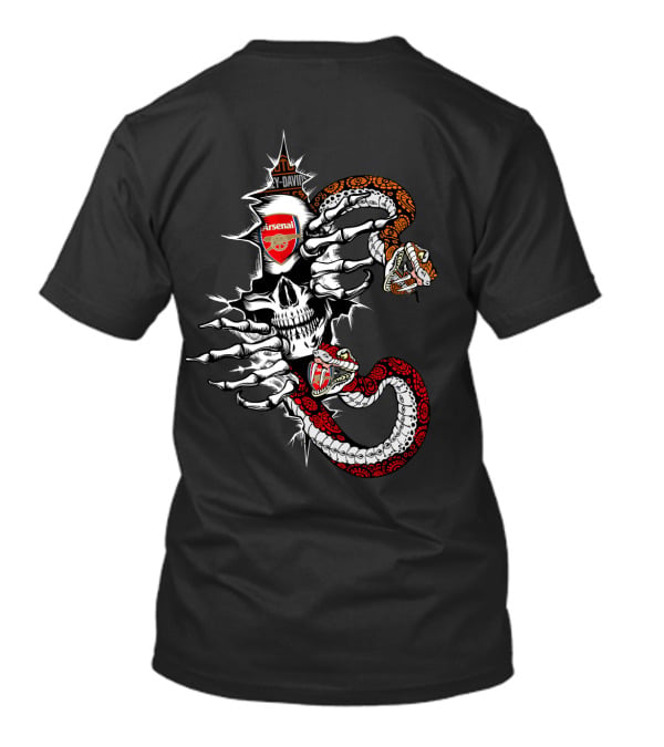 Arsenal Harley Davidson Skull And Snakes T-Shirt