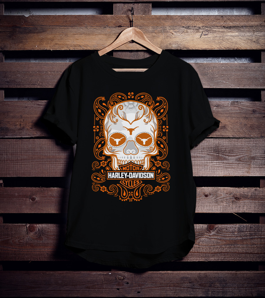 Harley Davidson Cycles Longhorn Skull T-Shirt