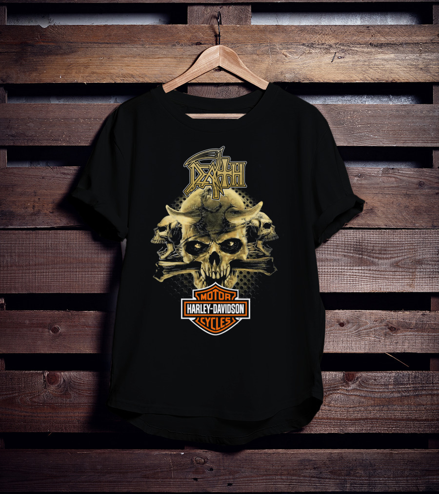 Death Harley Davidson Motorcycles Skull T-Shirt