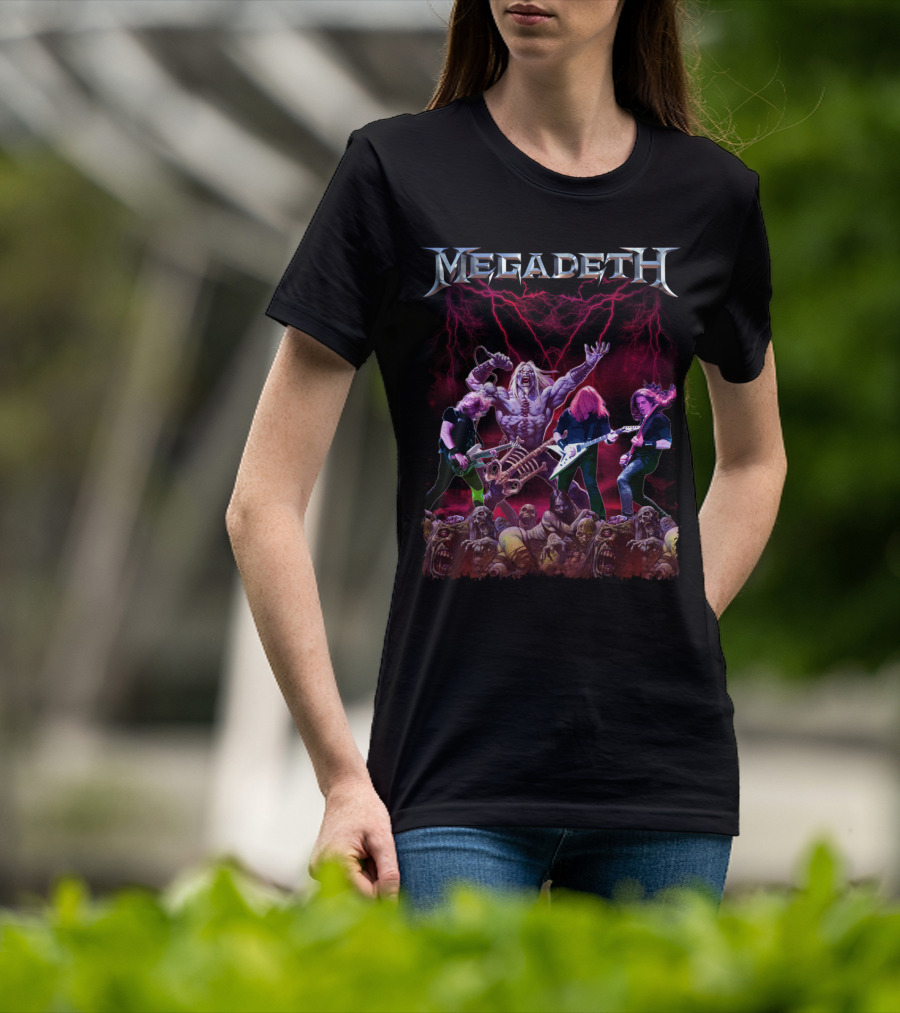 Megadeth Zombie Apocalypse Heavy Metal Concert T-Shirt