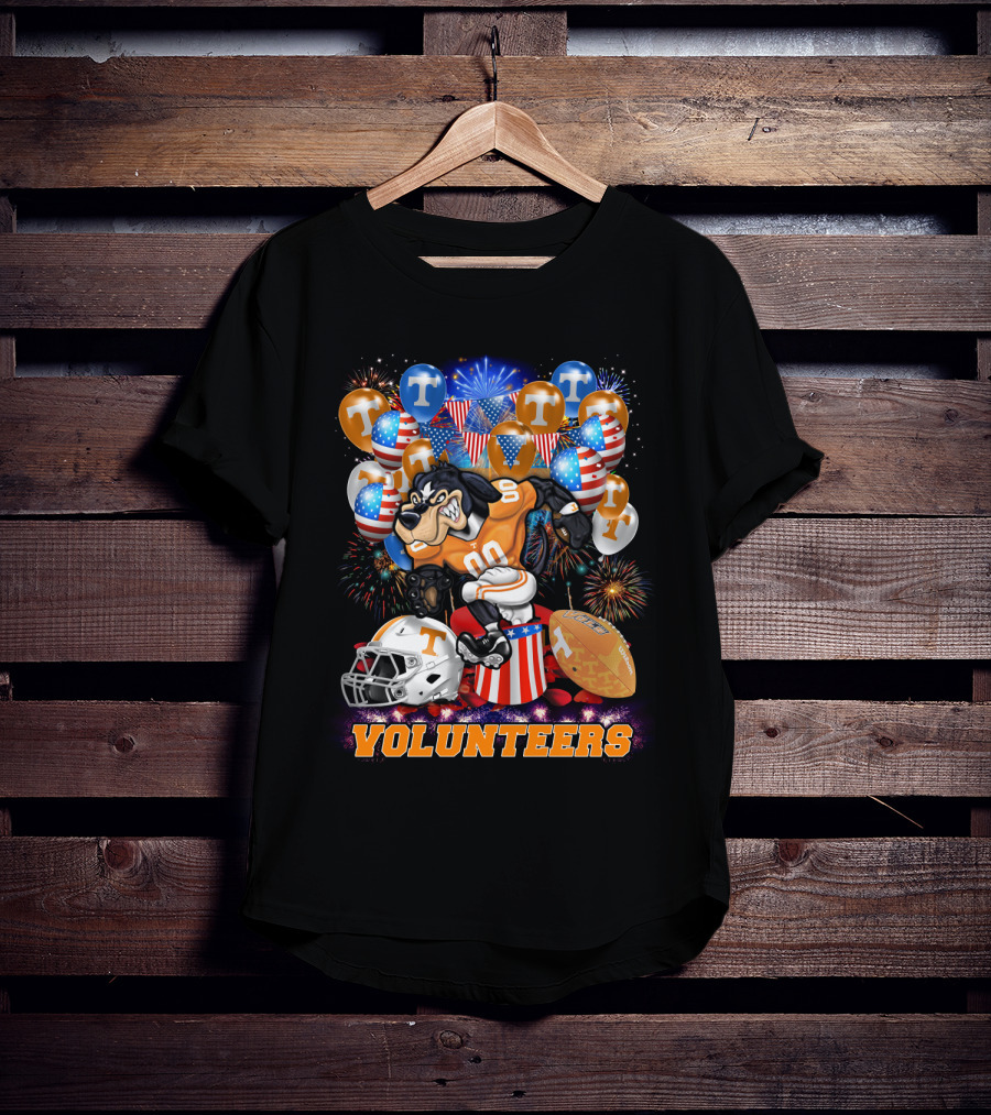 Ncaa Tennessee Volunteers Football Mascot Fireworks Balloons T-Shirt