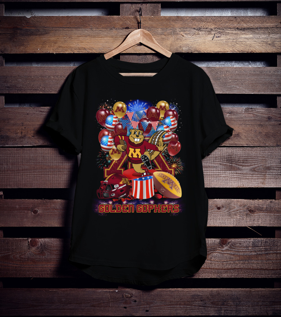 Ncaa2 Minnesota Golden Gophers Fireworks Celebration Mascot T-Shirt
