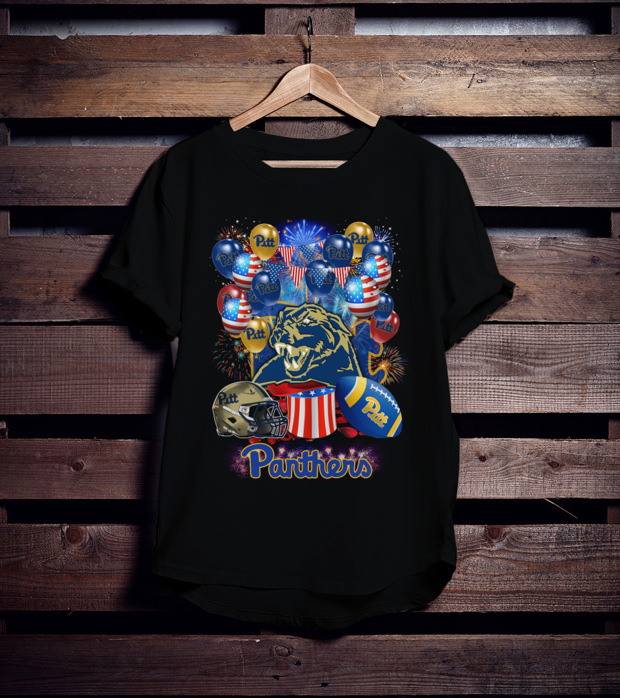 Pitt Panthers Ncaa2 Football Celebration Balloons Fireworks T-Shirt
