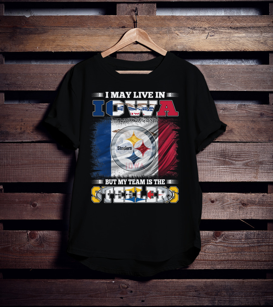 Iowa Resident Proudly Supporting Steelers With Team T-Shirt