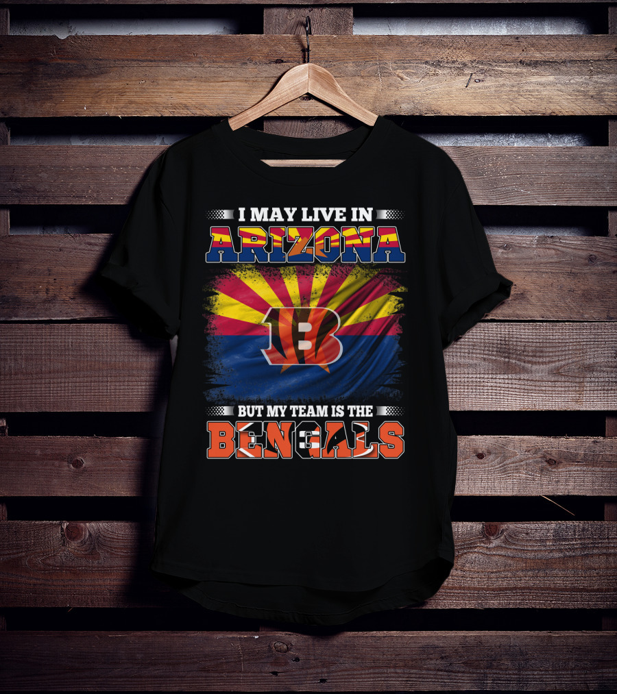 Arizona State Pride With Bengals Team Loyalty Banner T-Shirt