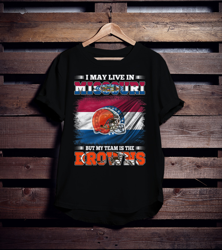 Missouri Fan With Allegiance To The Browns Football Team T-Shirt