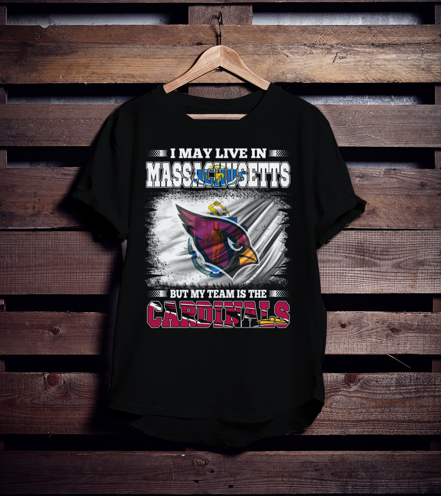 Massachusetts Resident Cardinals Supporter Sports Flag T-Shirt
