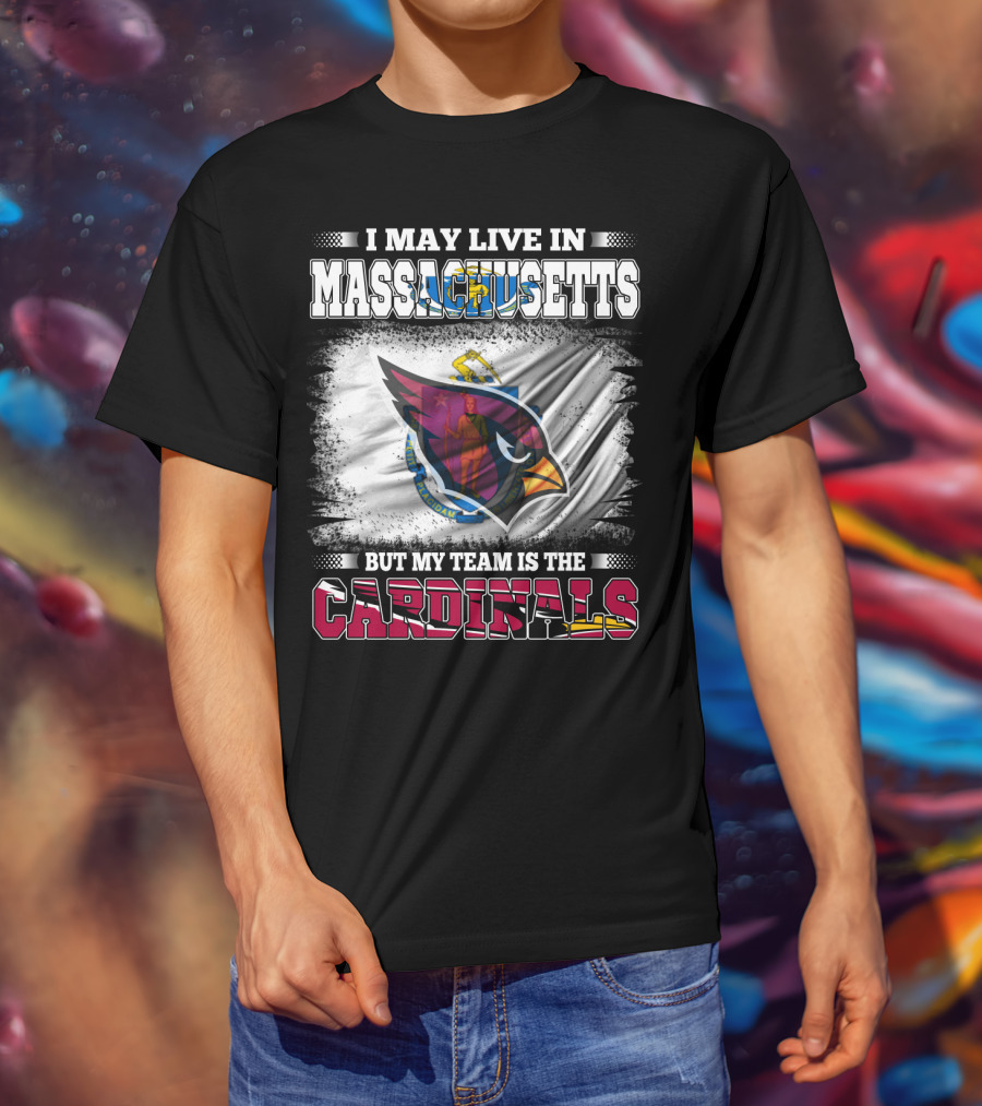 Massachusetts Resident Cardinals Supporter Sports Flag T-Shirt