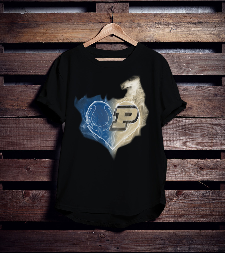 Colts Purdue Boilermakers Heart T-Shirt
