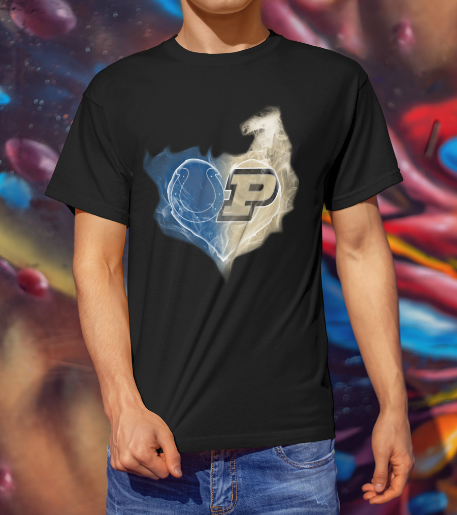Colts Purdue Boilermakers Heart T-Shirt