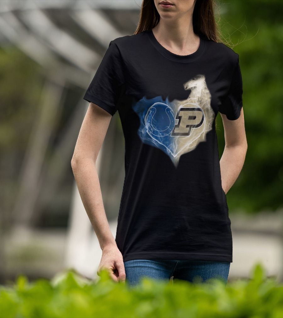 Colts Purdue Boilermakers Heart T-Shirt