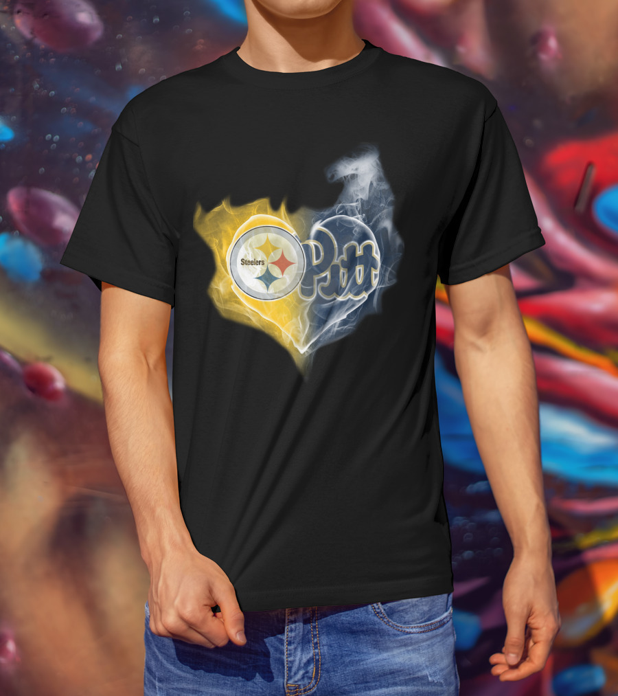 Steelers Pitt Heart Blend T-Shirt