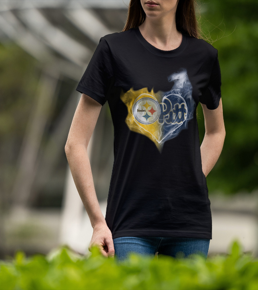 Steelers Pitt Heart Blend T-Shirt