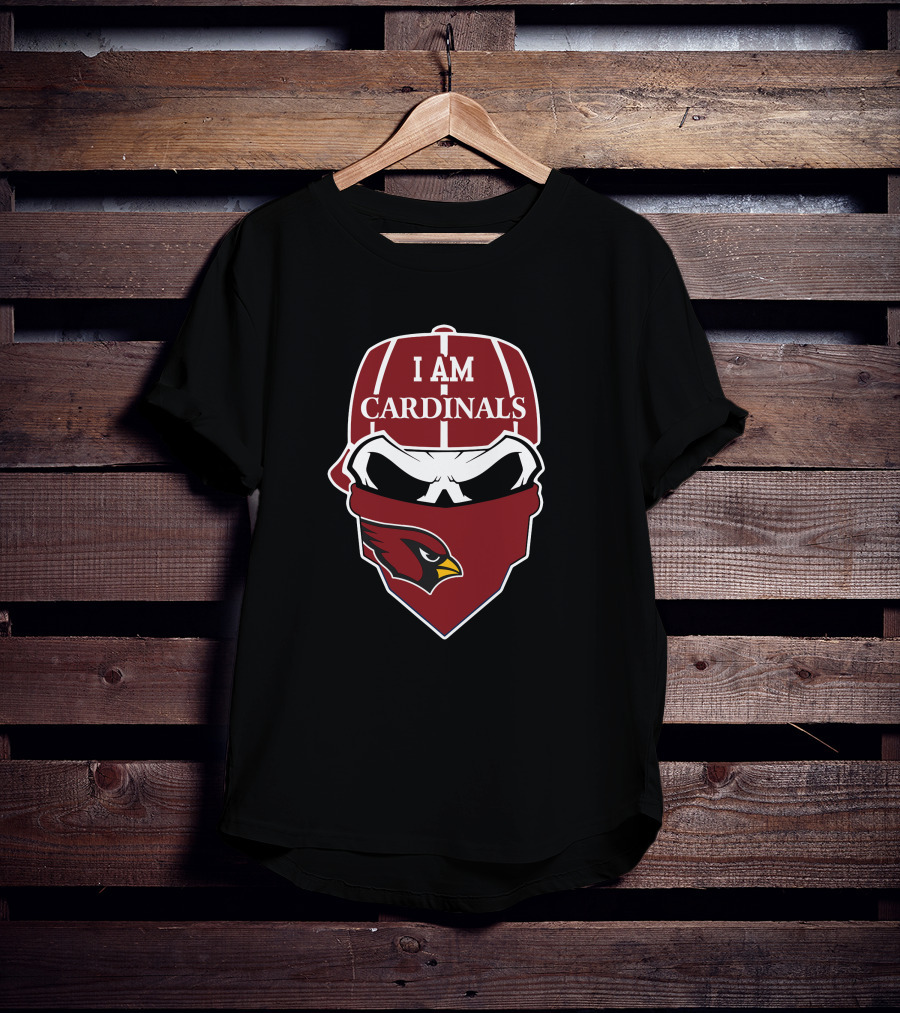 I Am Cardinals Arizona Cardinals Skull T-Shirt