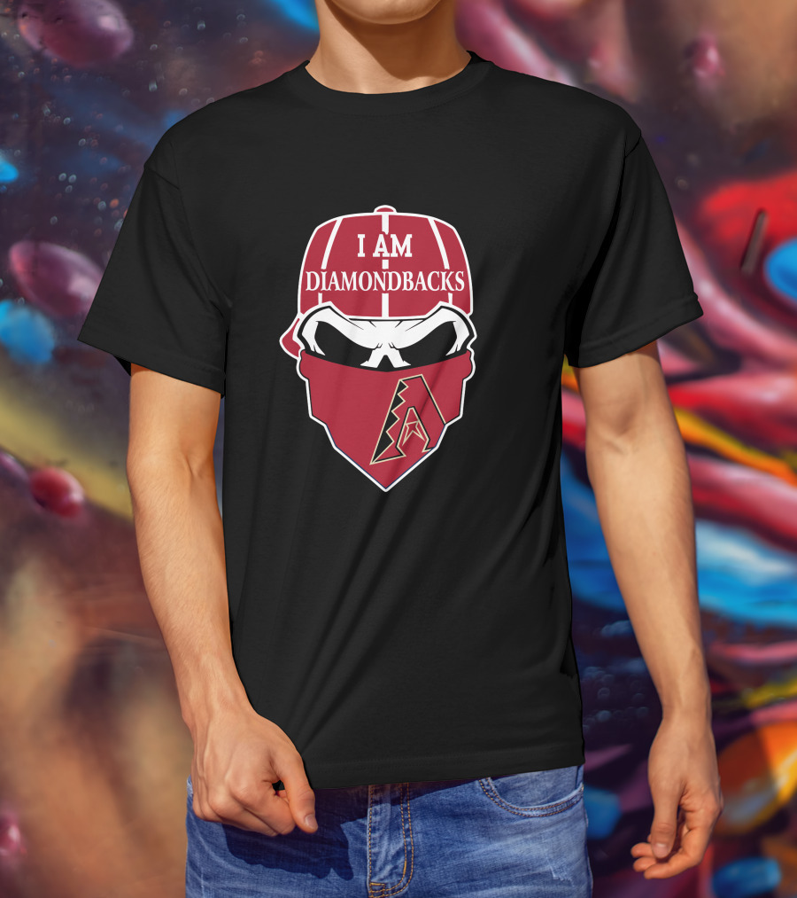 Arizona Diamondbacks I Am Diamondbacks Skull T-Shirt