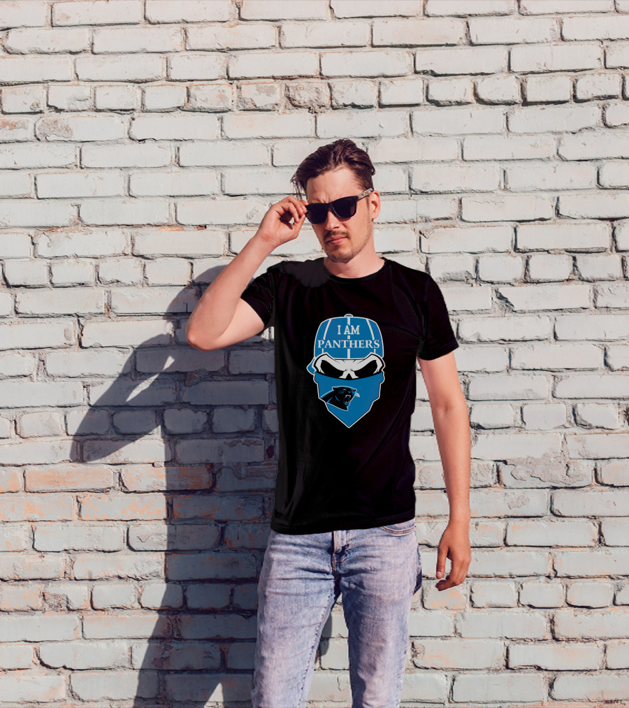 I Am Panthers Carolina Panthers Skull T-Shirt