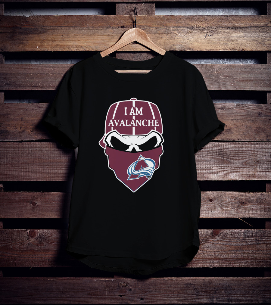 I Am Avalanche Colorado Avalanche Skull T-Shirt