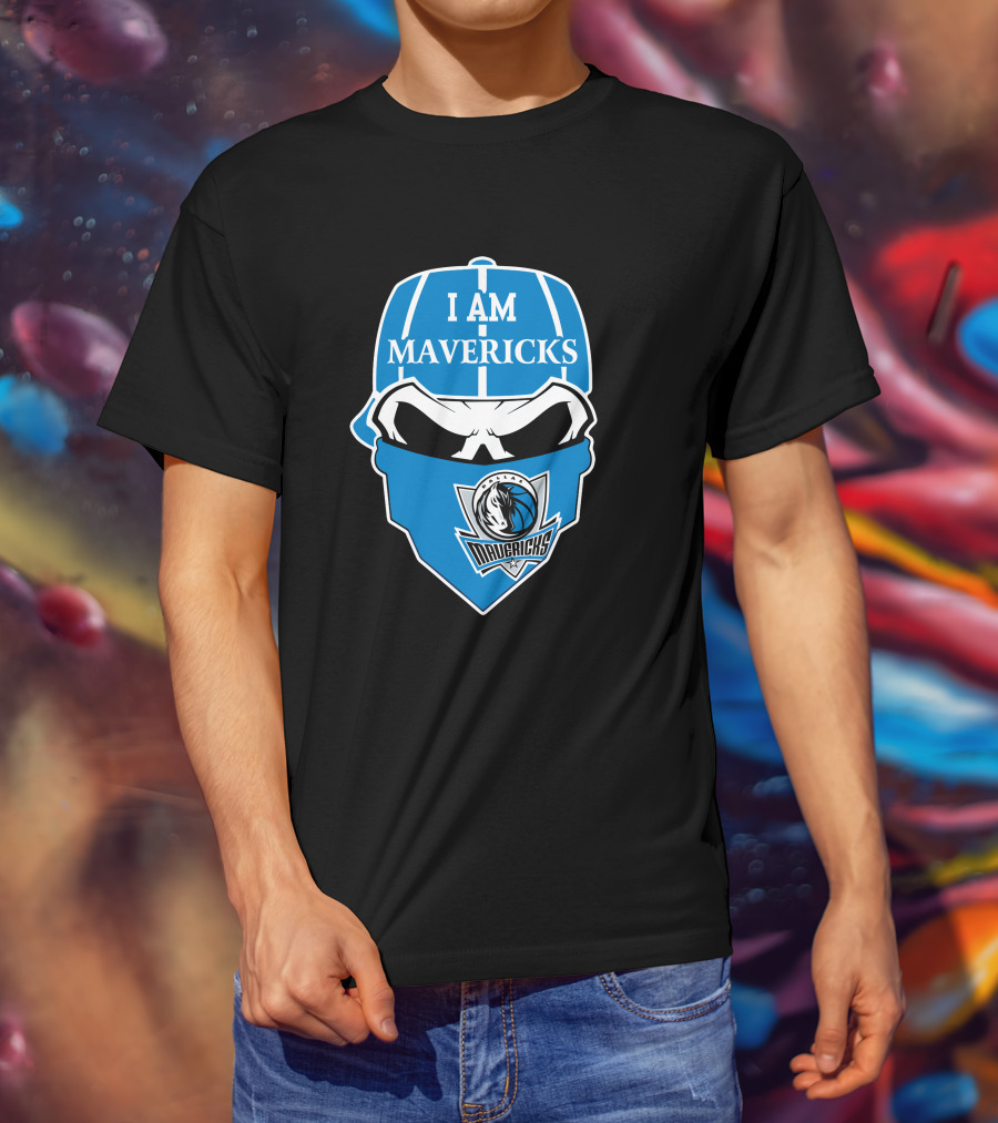 I Am Dallas Mavericks Skull T-Shirt