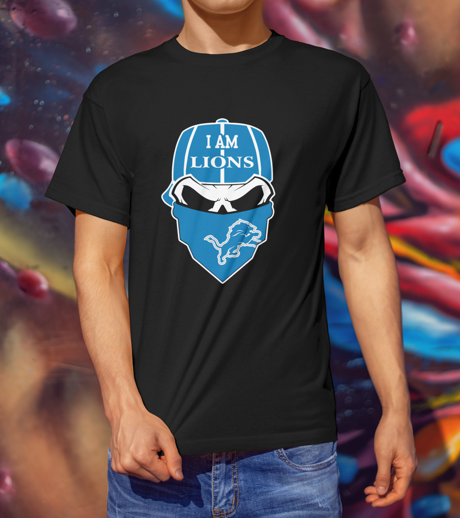 I Am Lions Detroit Lions Skull 1 T-Shirt