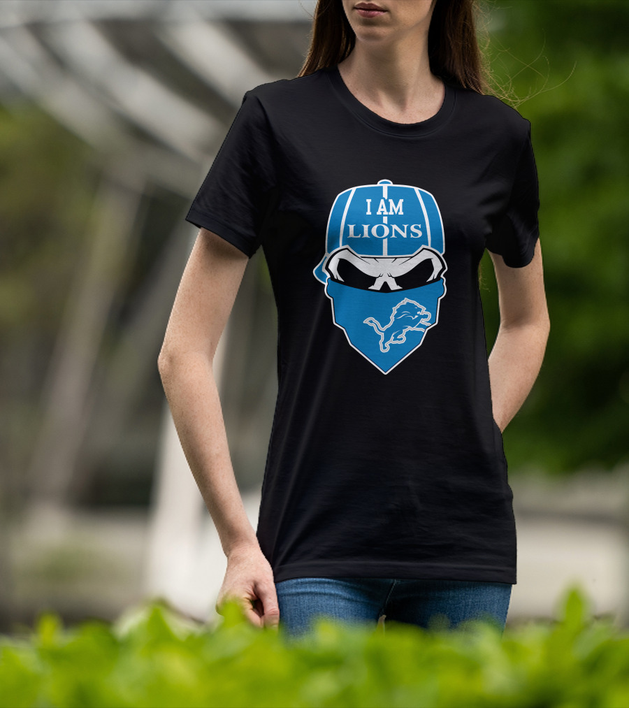 I Am Lions Detroit Lions Skull 1 T-Shirt