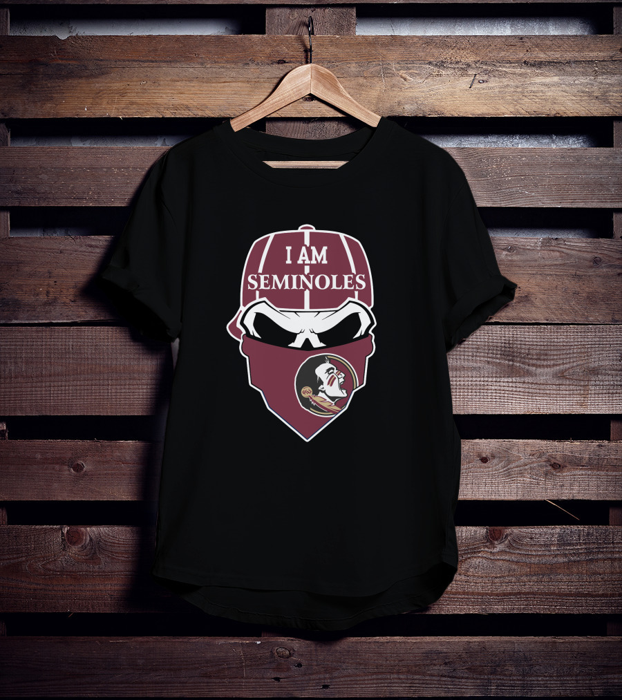 I Am Seminoles Florida State Skull With Seminole T-Shirt