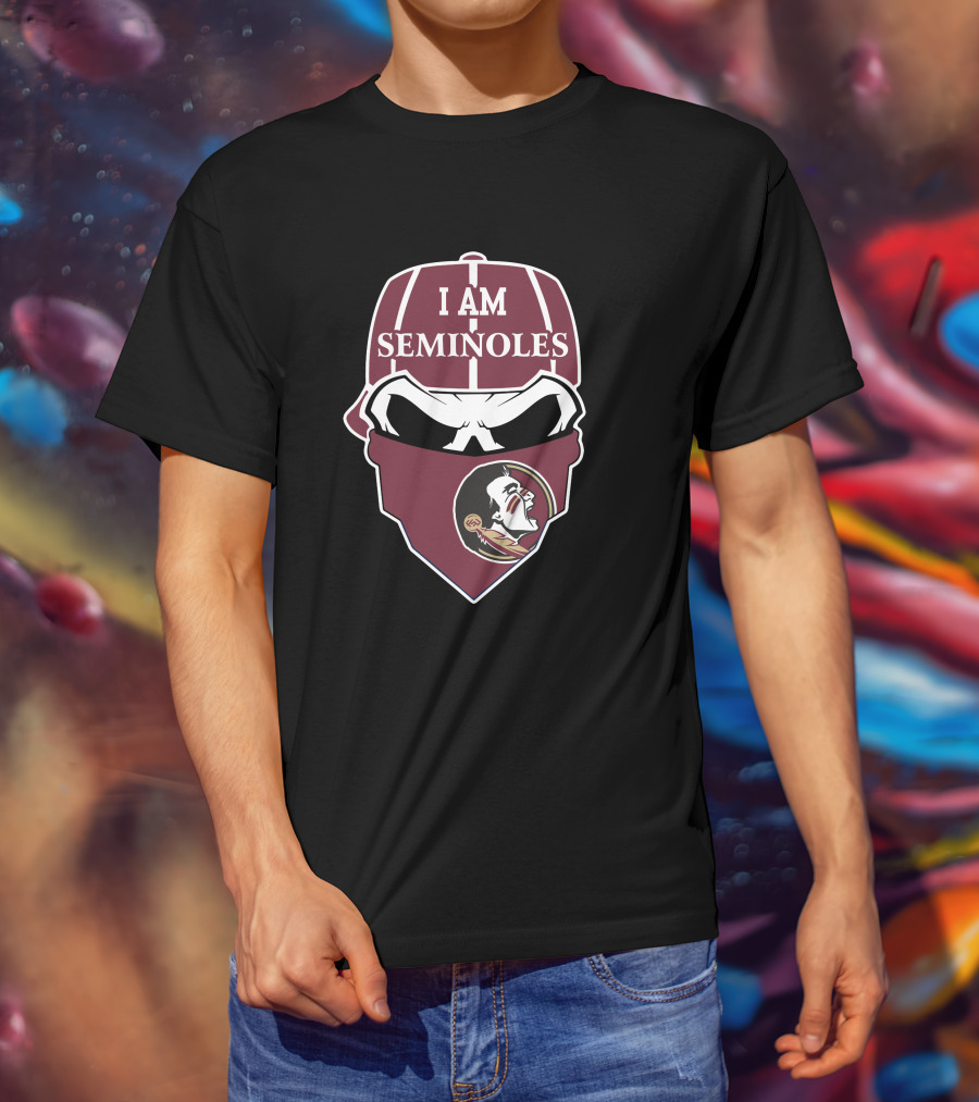 I Am Seminoles Florida State Skull With Seminole T-Shirt