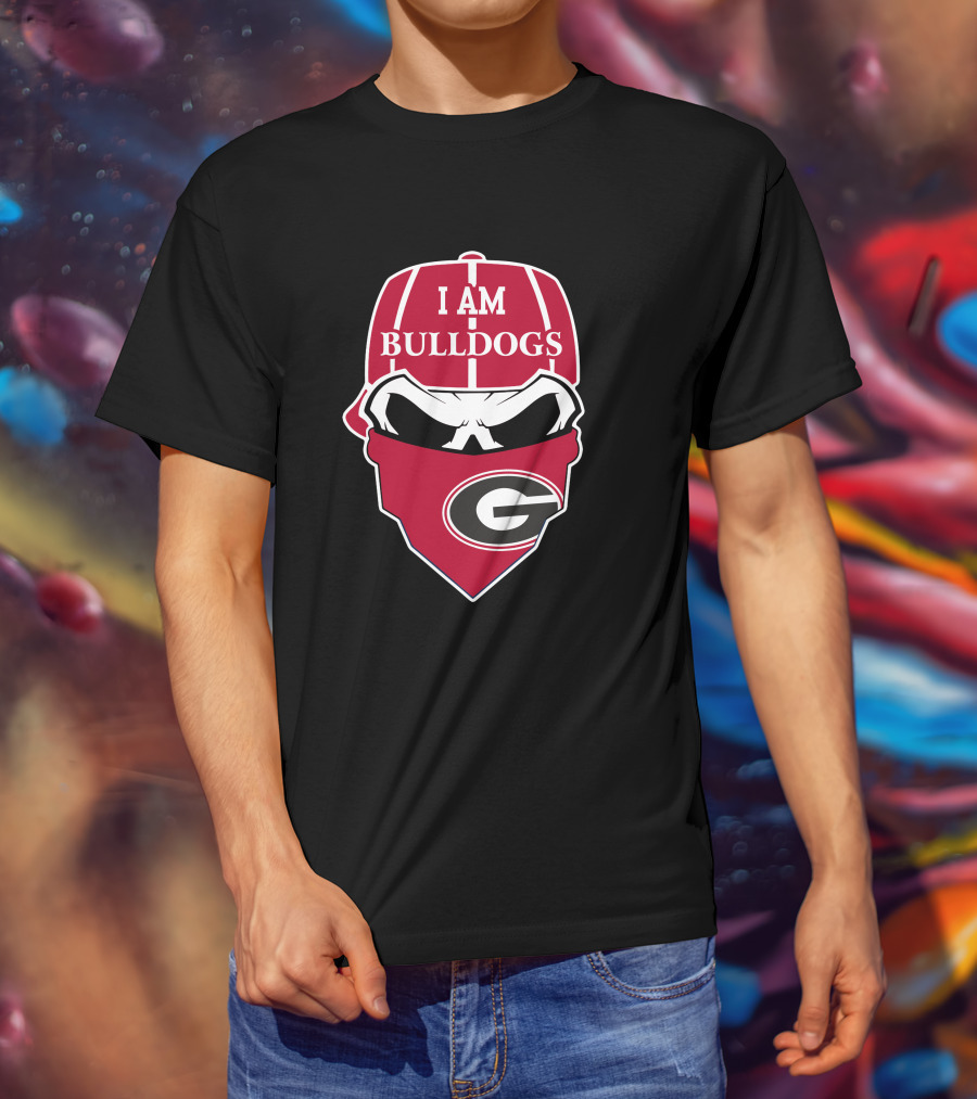 I Am Bulldogs Skull With Georgia G T-Shirt