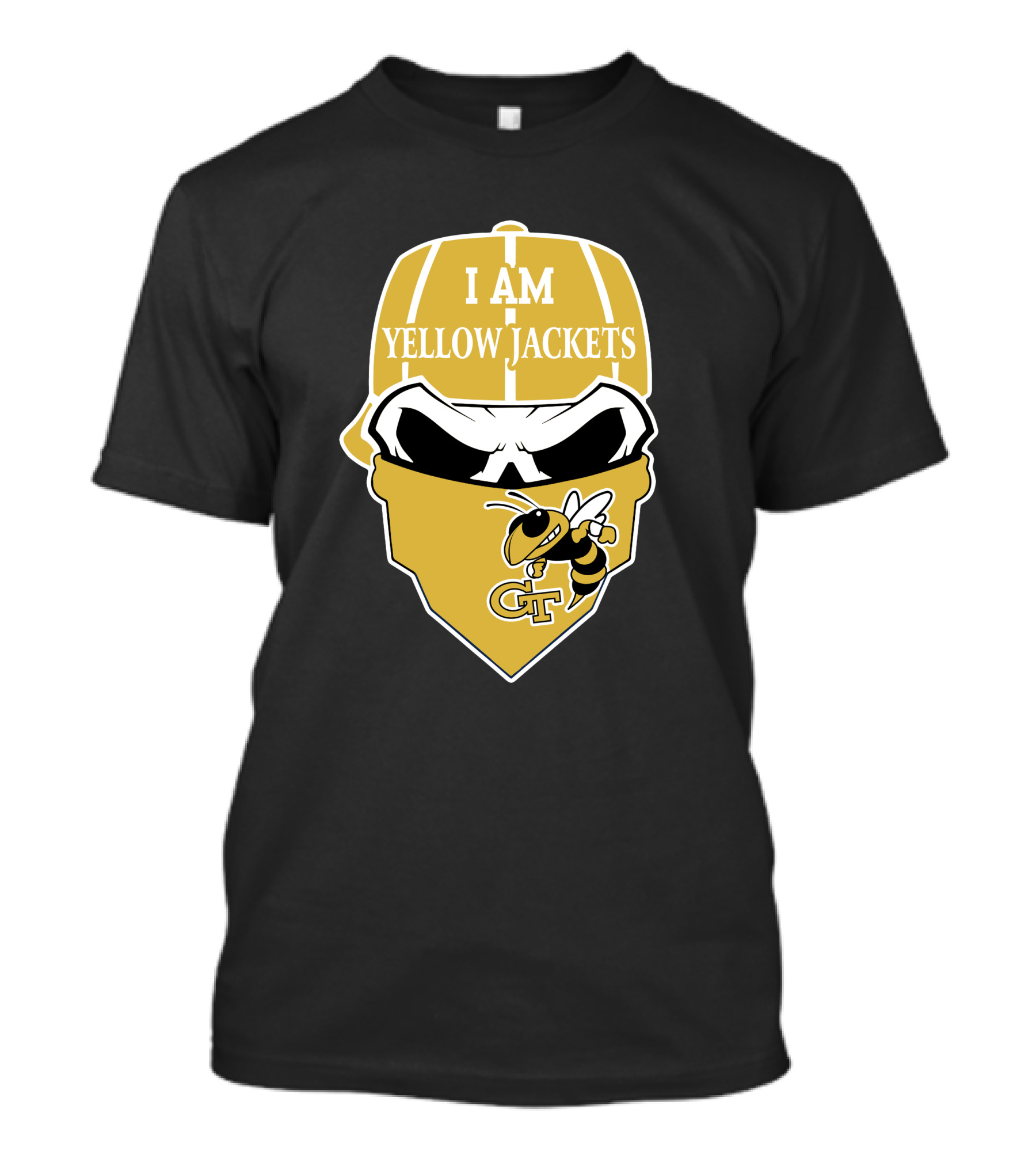 Georgia Tech Yellow Jackets Skull I Am Yellow Jackets T-Shirt