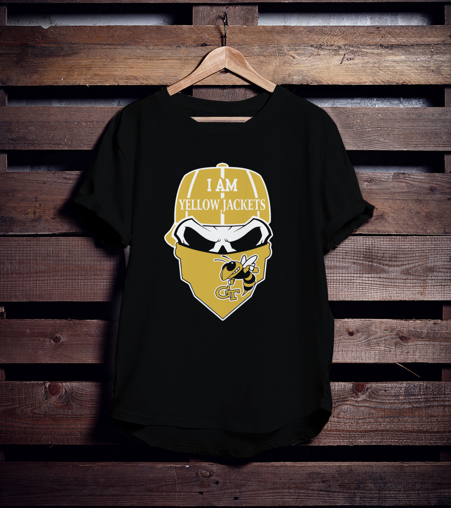 Georgia Tech Yellow Jackets Skull I Am Yellow Jackets T-Shirt