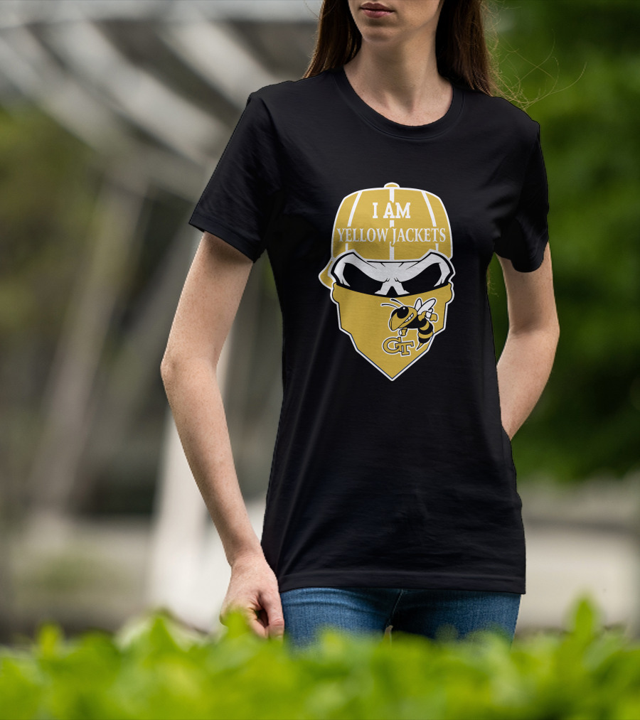 Georgia Tech Yellow Jackets Skull I Am Yellow Jackets T-Shirt