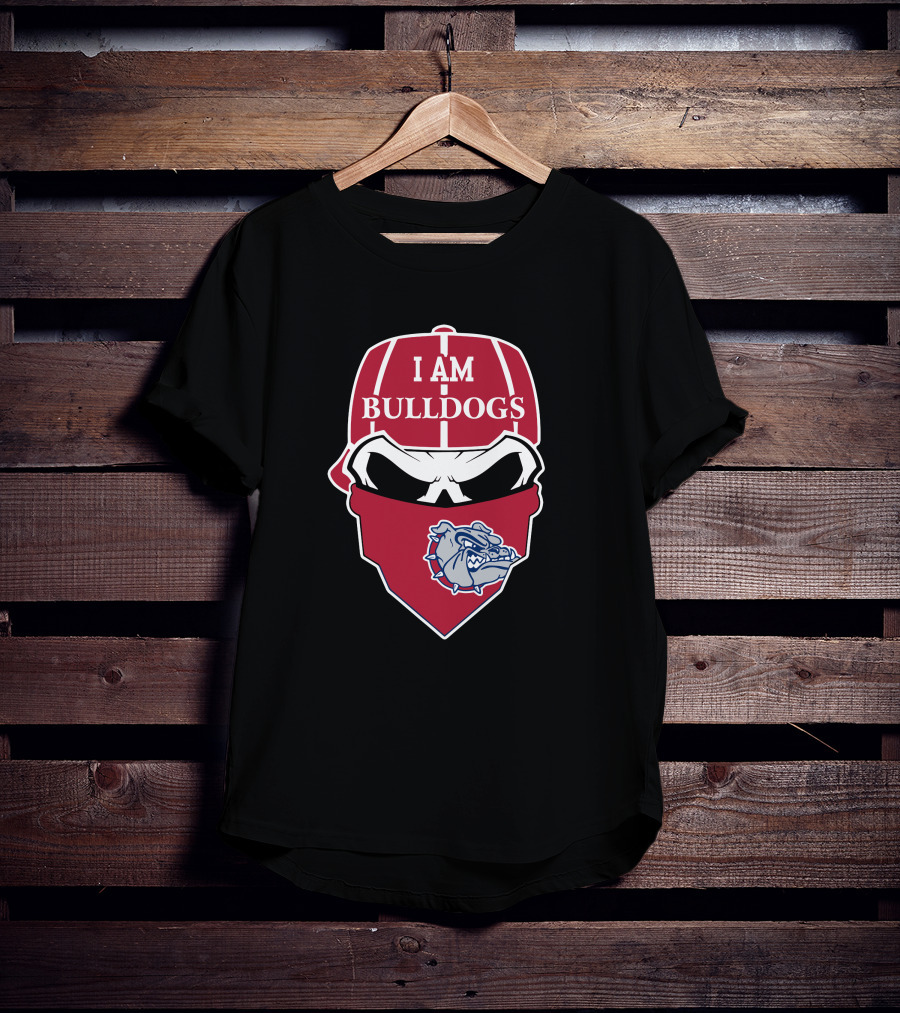 I Am Bulldogs Gonzaga Bulldogs Skull T-Shirt
