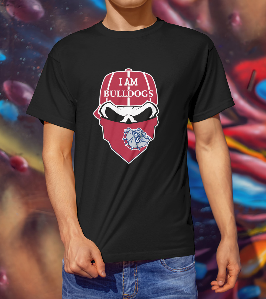 I Am Bulldogs Gonzaga Bulldogs Skull T-Shirt