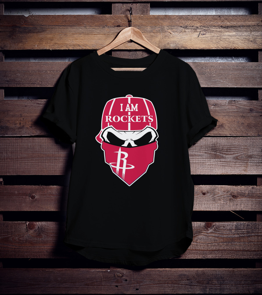 I Am Rockets Skull Bandana Houston T-Shirt
