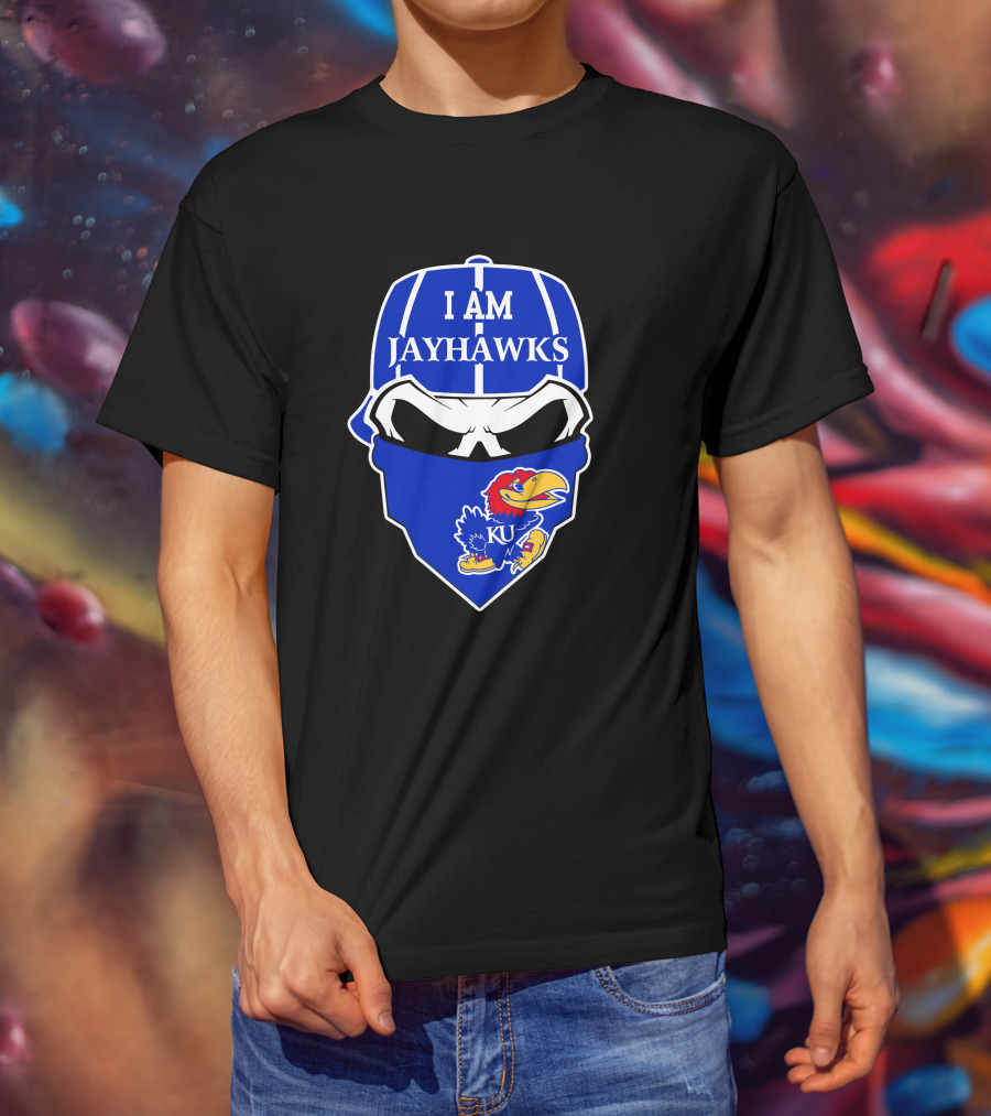 I Am Jayhawks Ku Kansas Jayhawks Skull T-Shirt