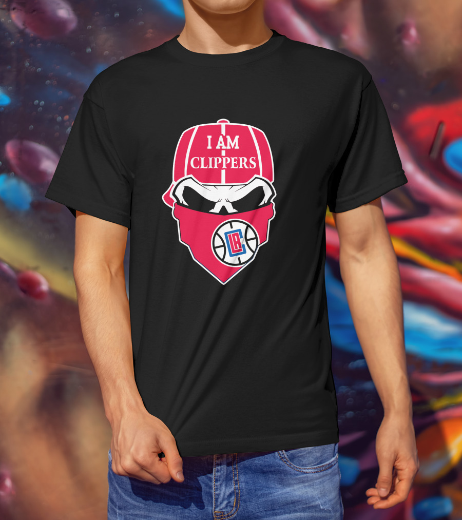 I Am Clippers La Clippers Skull T-Shirt
