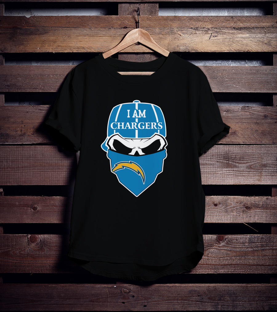 I Am Chargers Los Angeles Skull T-Shirt