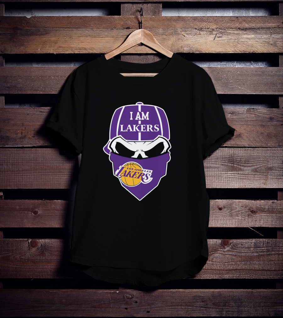 I Am Lakers Los Angeles Lakers Skull T-Shirt