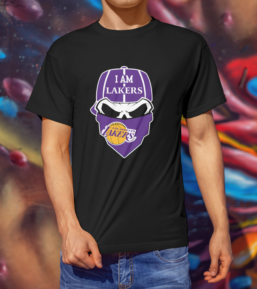 I Am Lakers Los Angeles Lakers Skull T-Shirt