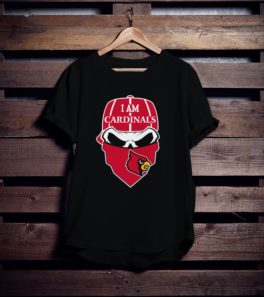I Am Cardinals Louisville Cardinals Skull T-Shirt