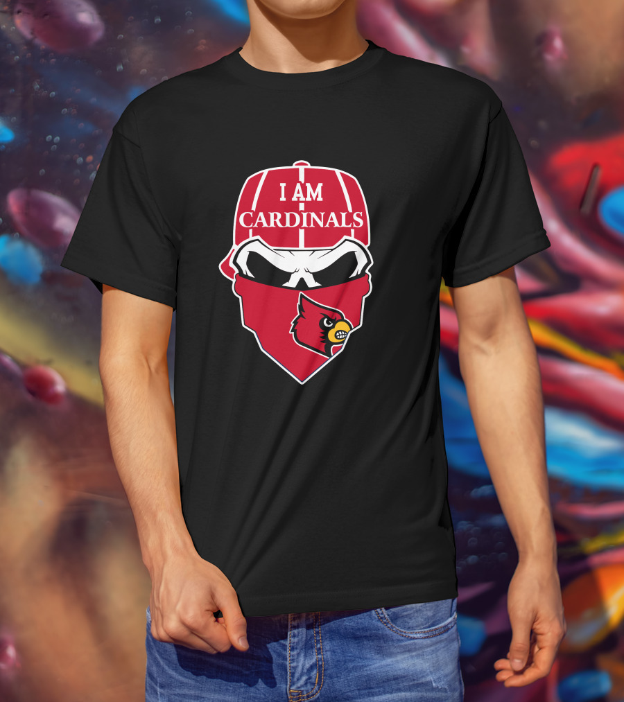 I Am Cardinals Louisville Cardinals Skull T-Shirt