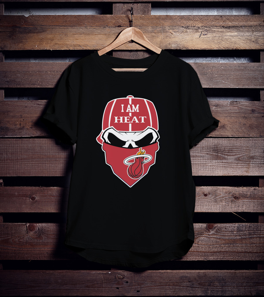 I Am Heat Miami Heat Skull T-Shirt