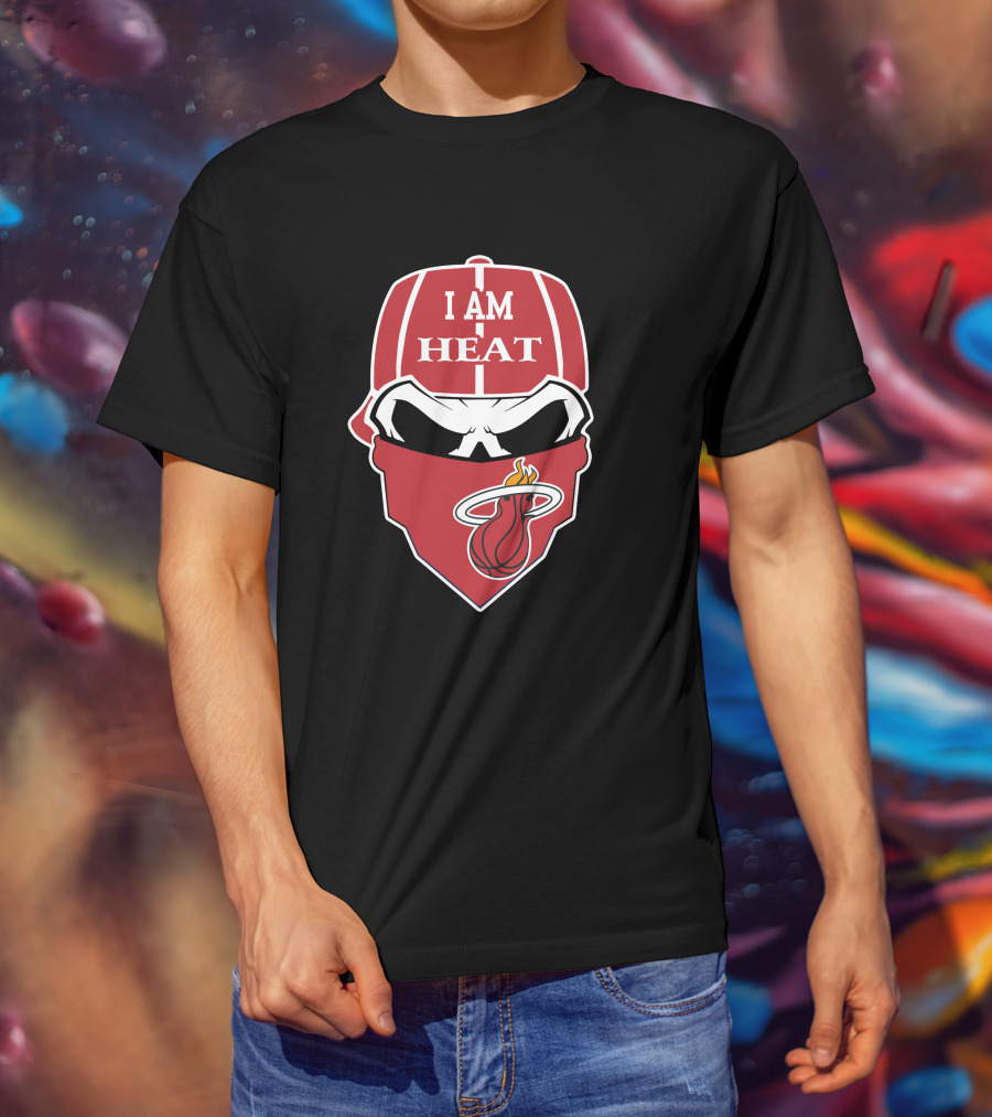 I Am Heat Miami Heat Skull T-Shirt
