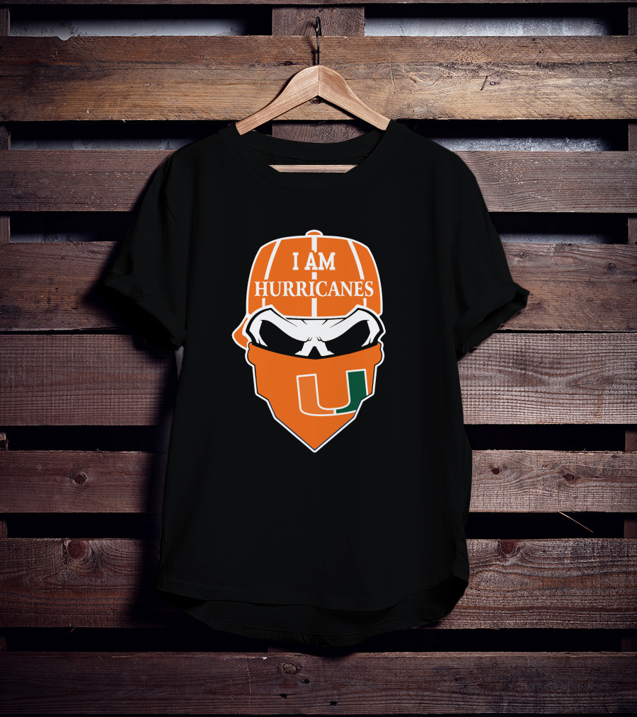 I Am Miami Hurricanes Skull U T-Shirt