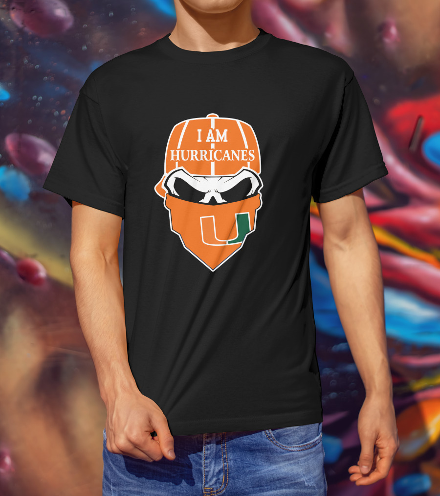 I Am Miami Hurricanes Skull U T-Shirt