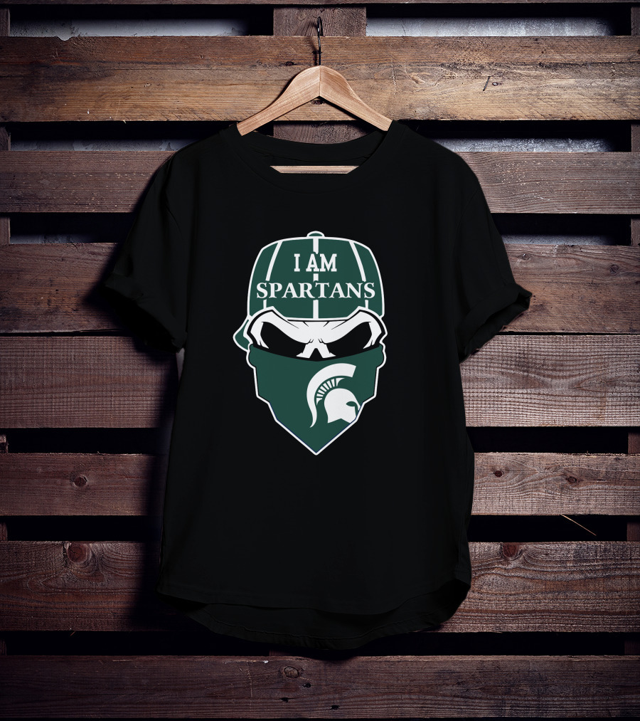 I Am Spartans Michigan State Skull T-Shirt