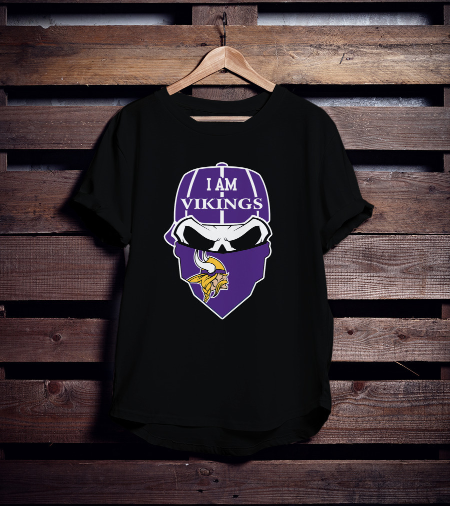 I Am Vikings Minnesota Vikings Skull T-Shirt