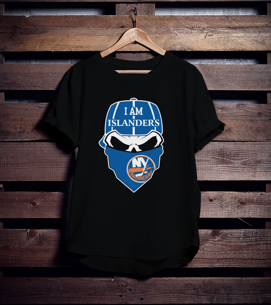 I Am New York Islanders Skull T-Shirt