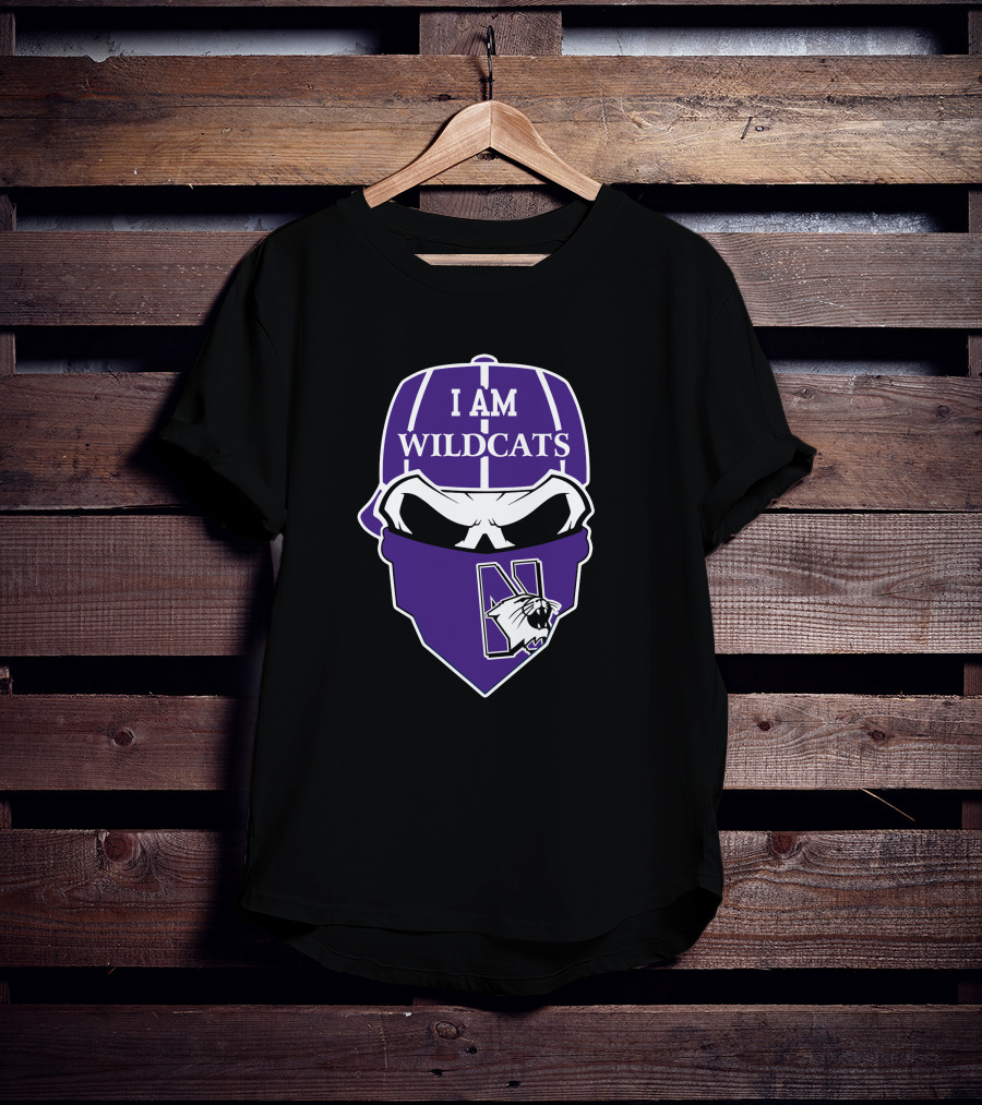 I Am Northwestern Wildcats Skull T-Shirt