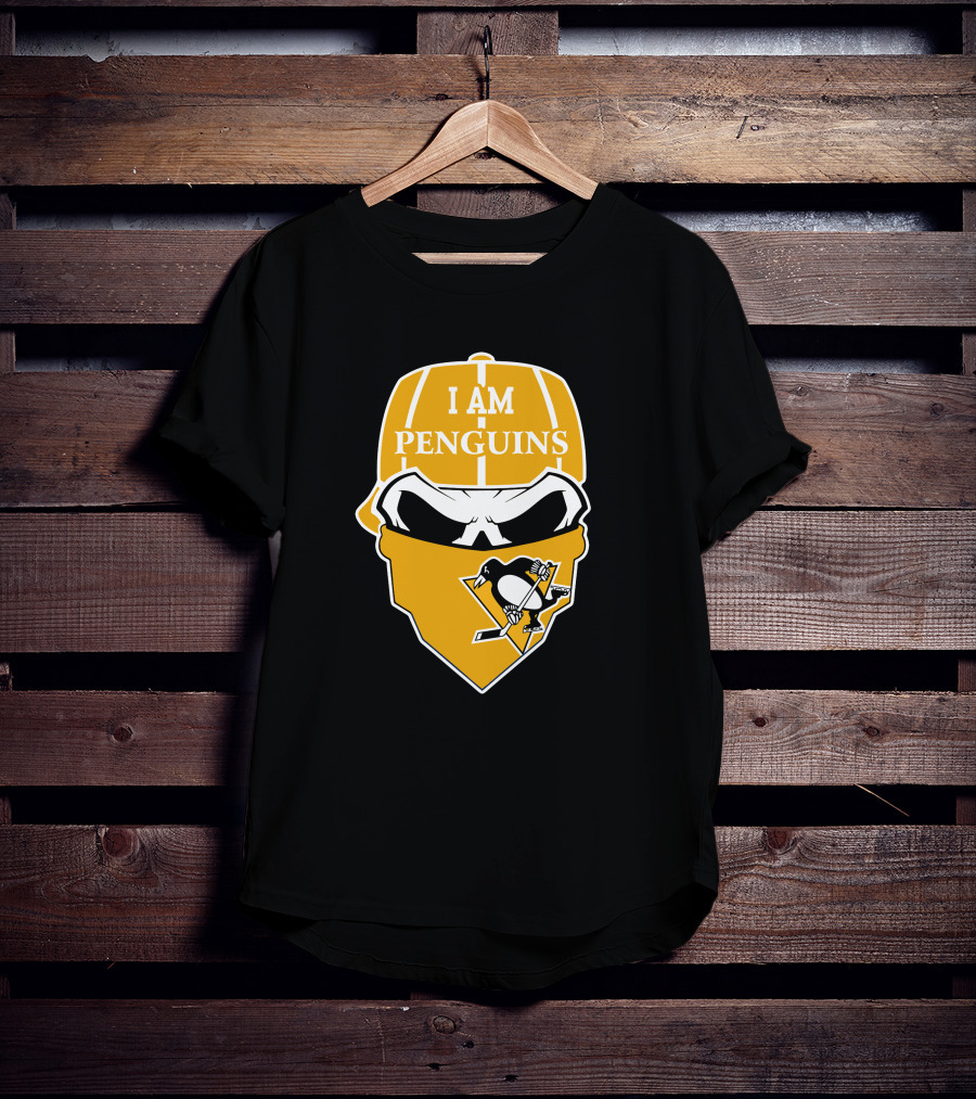 I Am Penguins Skull Hockey Mask T-Shirt